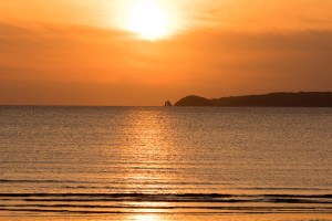 宮地浜の夕陽