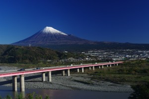 富士川と富士山