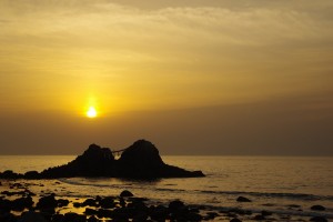 二見ヶ浦の夕陽 (3)